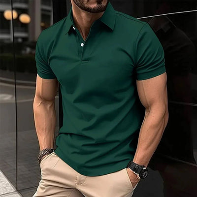 Stijlvol poloshirt voor heren met ademende stof en tijdloos ontwerp, ideaal voor zomerse gelegenheden.
