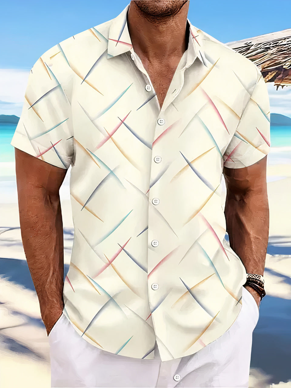 Stijlvol linnen overhemd voor de zomer met een ademende stof en een subtiel design.