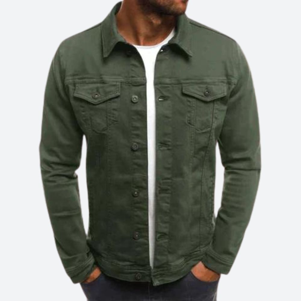 Stijlvolle spijkerjas voor mannen, ideaal voor herfst- en winterdagen, gemaakt van duurzaam denim.