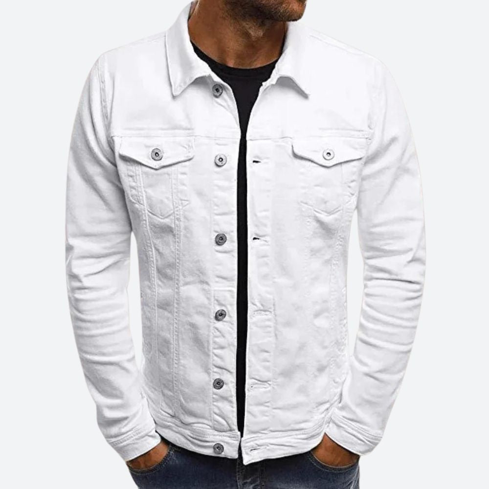 Stijlvolle spijkerjas voor mannen, ideaal voor herfst- en winterdagen, gemaakt van duurzaam denim.