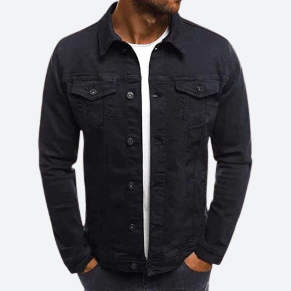 Stijlvolle spijkerjas voor mannen, ideaal voor herfst- en winterdagen, gemaakt van duurzaam denim.